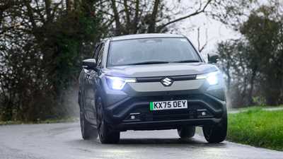 Suzuki eVitara review, driving front three quarters