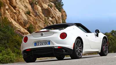 Alfa 4C Spider costs around £8k more than the coupe