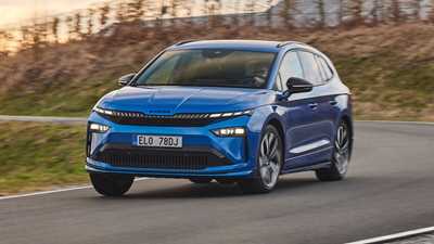 Skoda Enyaq front cornering