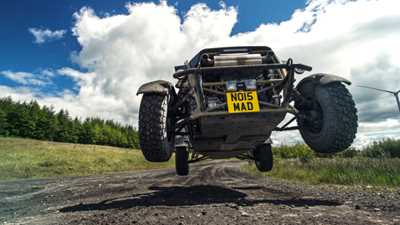 Ariel Nomad, mid-flight. Photographed for CAR by Richard Pardon