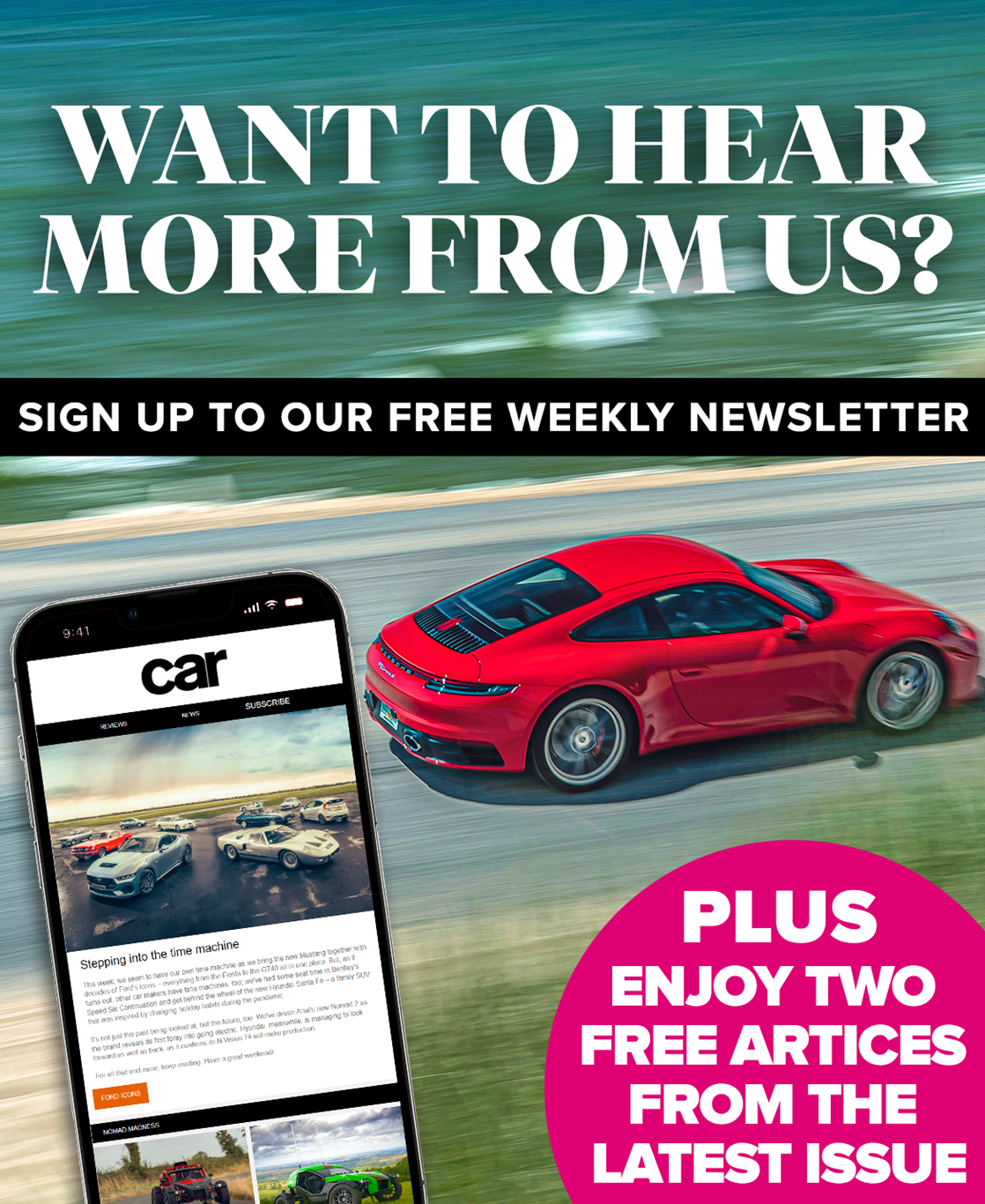 Sign up to the CAR newsletter